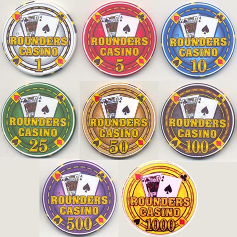 ebay rounders poker chips