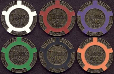 Tangiers Casino Las Vegas BRASS CORE Poker Chip $1 ♤♡◇♧ from the movie Casino 